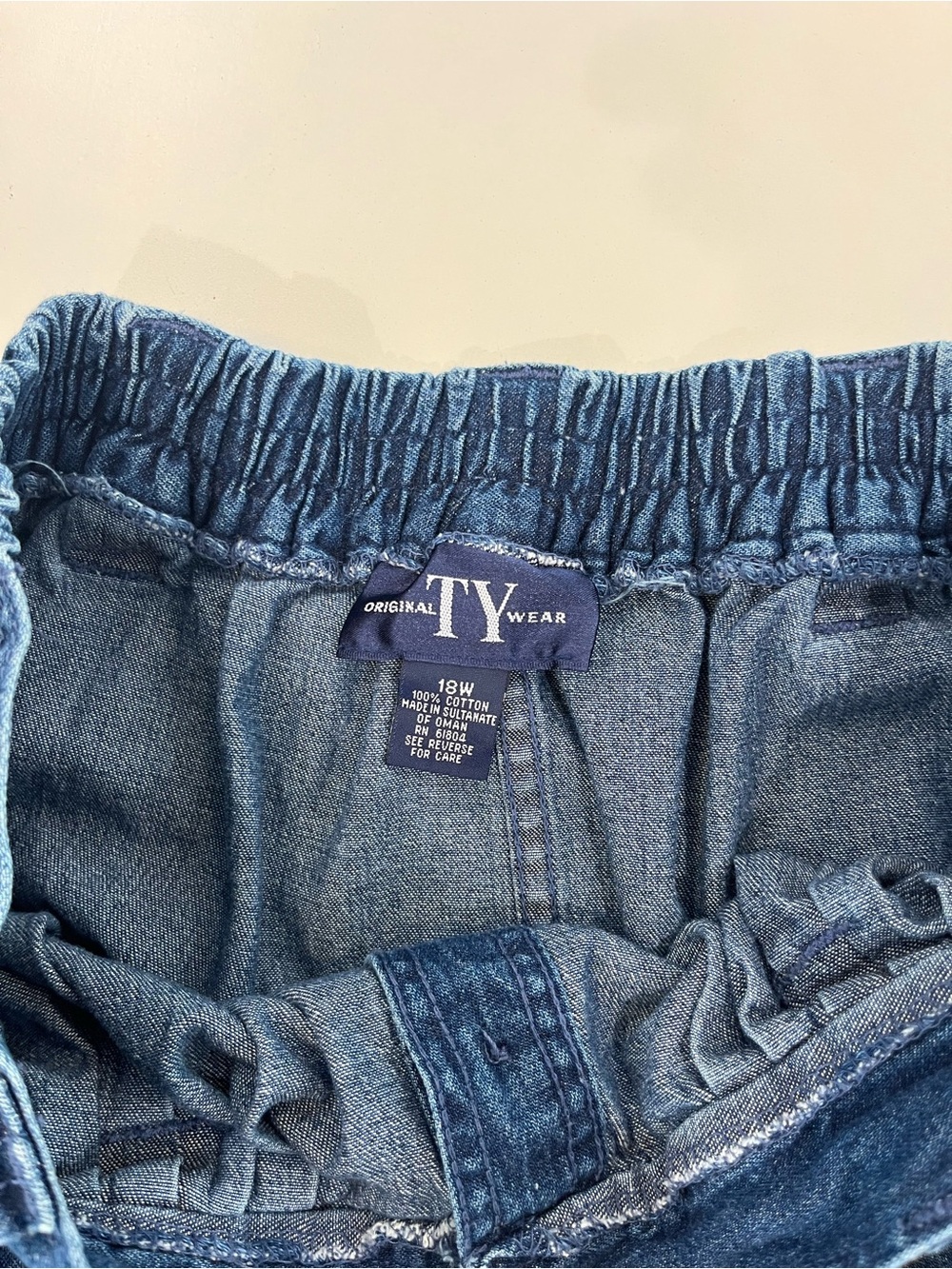 Vintage TY WEAR Classic Blue Button-Front Denim Midi Skirt - Picture 7 of 9